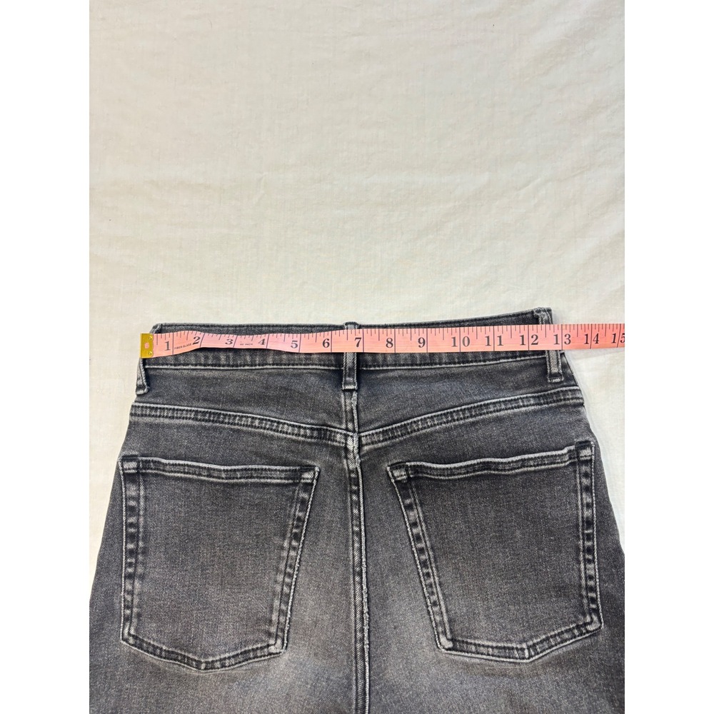 Everlane The Cheeky Jean Faded Black High Rise Straight Leg Crop Denim Size 27 - Picture 8 of 10